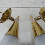 Pair of cone wall lamps 1950