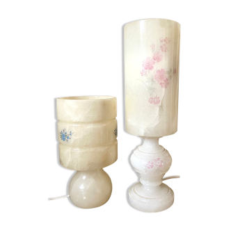 Vintage alabaster lamps