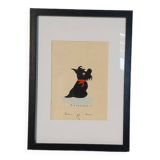 Signed gouache