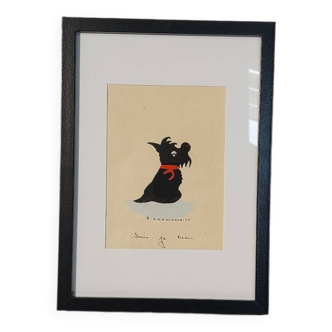 Signed gouache