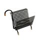 Mid century perforated metal letter holder / desk organizer / post organizer, swan, pilastro era