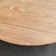 Scandinavian round extendable dining table stripped in raw oak 1980