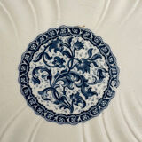 Très grand plat de présentation gien 1937 guirlandes