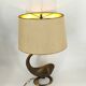 Large brass swan table lamp, 1960s