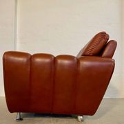 Vintage Danish mid-century Svend Skipper leather club chair 1970s