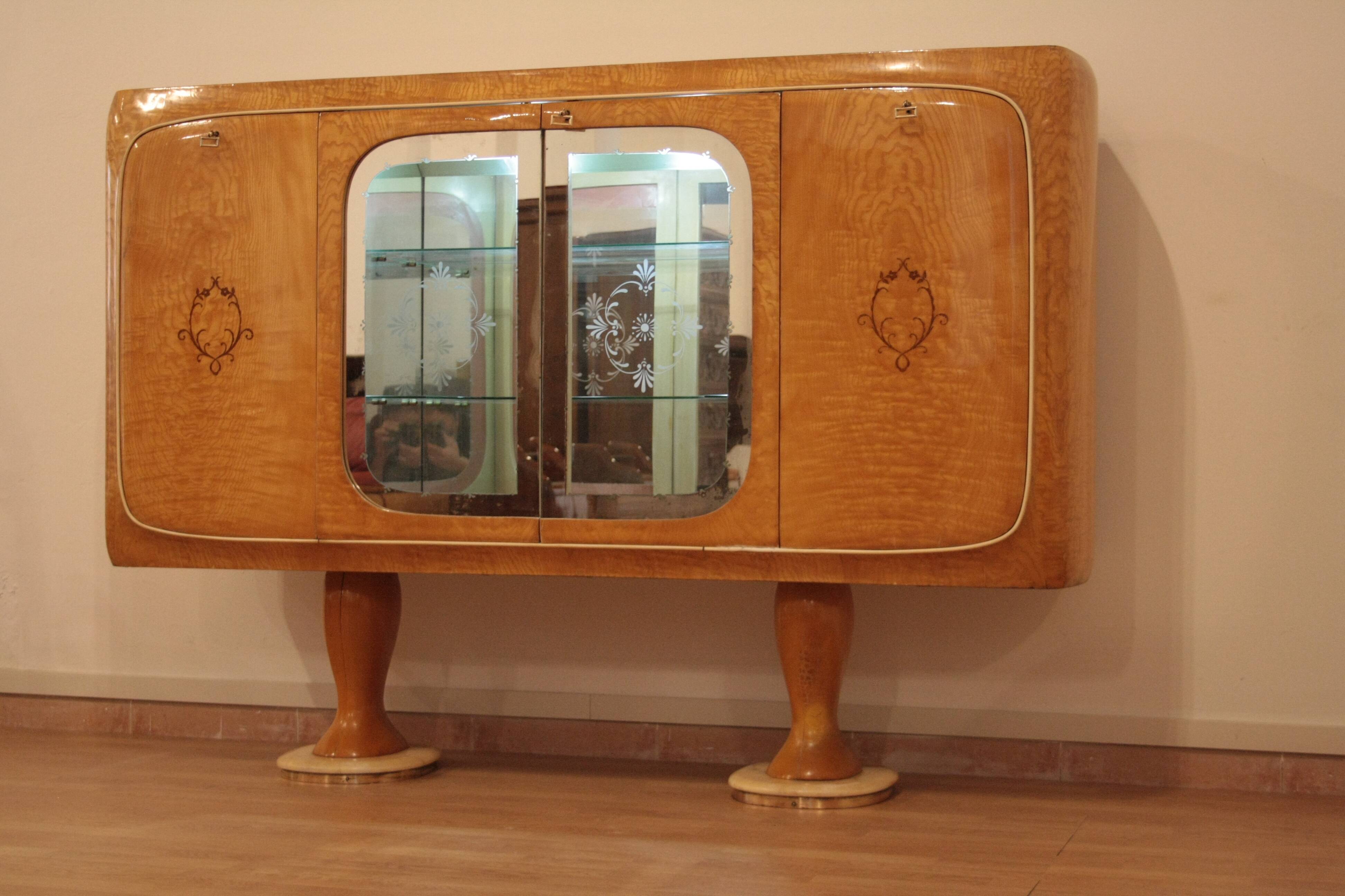 Meuble bar Buffet Mid-Century Modern, années 1950