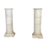 Pair of alabaster columns, circa 1880