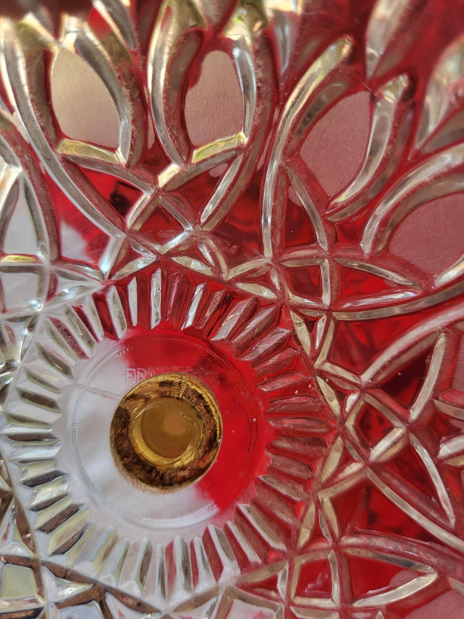 Pair of Michelotti glass lamps