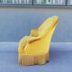 Fauteuil crapaud velours couleur or