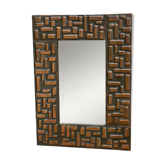 Miroir mataloplastie XX siècle des années 1960 45x62cm