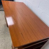 Vintage wooden desk with bleacher on the side