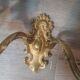 Paire applique vintage metal doré