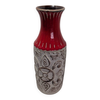 Vase Bay Keramik West Germany red vintage 70s - model 68/25