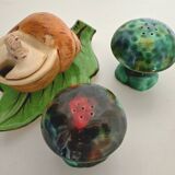 Mustard, pepper, and salt service