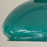 Dark green opaline glass pendant light