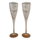 Arques crystal champagne flutes - JG Durand