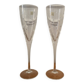 Arques crystal champagne flutes - JG Durand