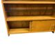 Shallow vintage wooden display cabinet / shelving unit / collector's cabinet