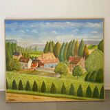Naive painting Normandy Bouquet