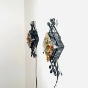 Brutalist Wall Lamps By Tom Ahlström And Hans Ehrlich For A + E Leuchte, Sweden Circa 1960S