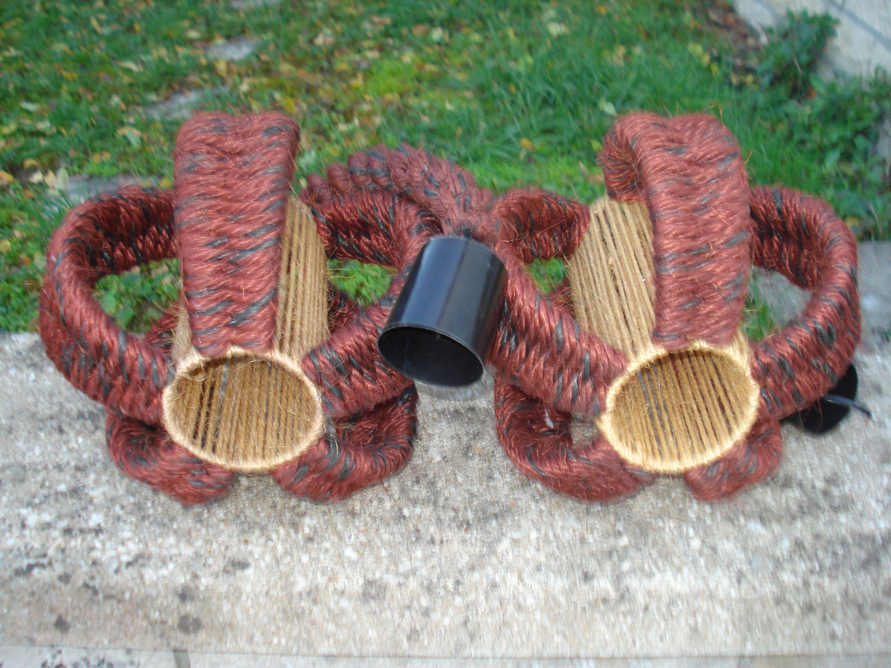 Pair of braid rope hanging  1960/70