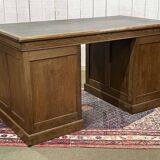 Early 20th century English flat desk in oak