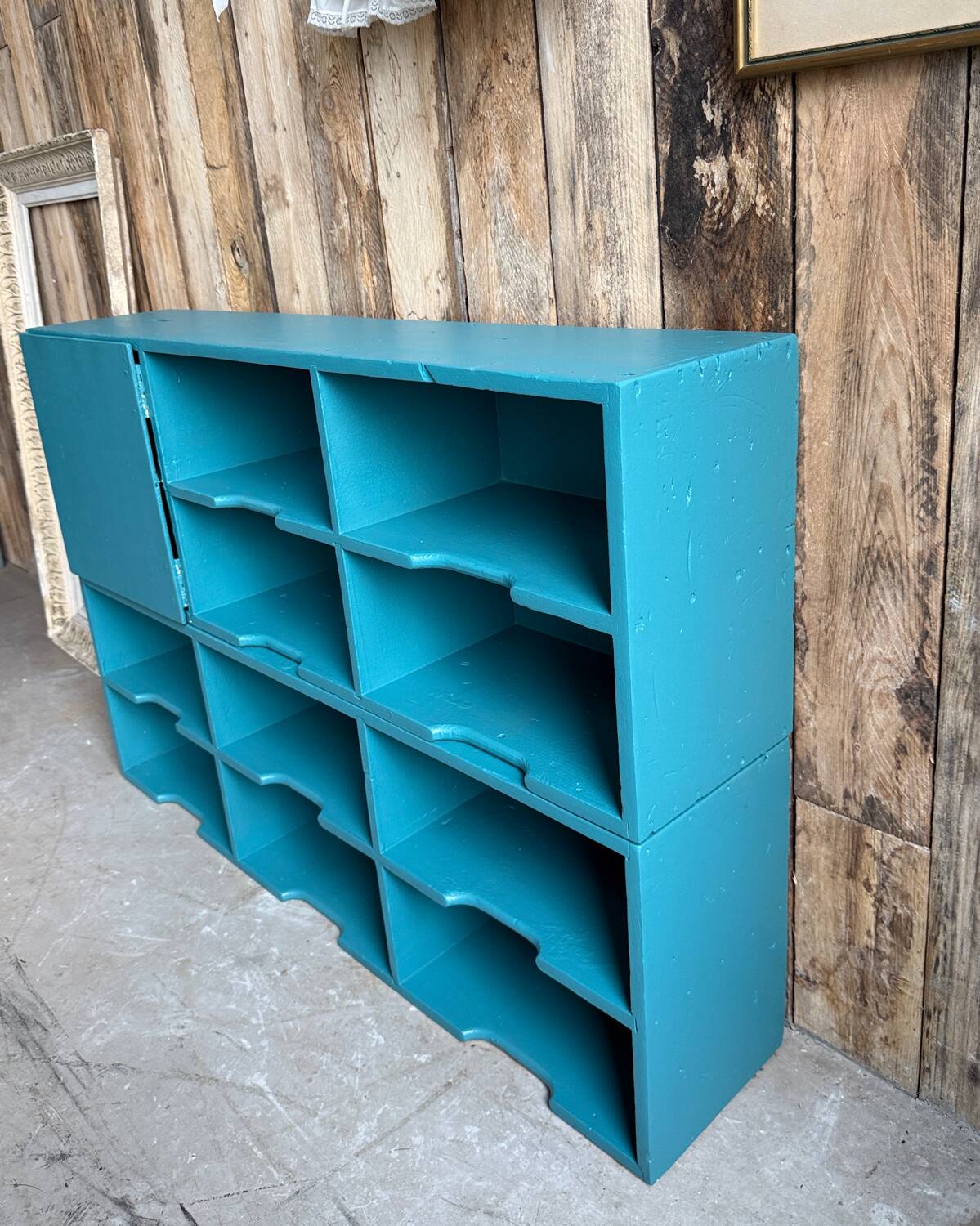Large vintage wooden mail sorter (refurbished)