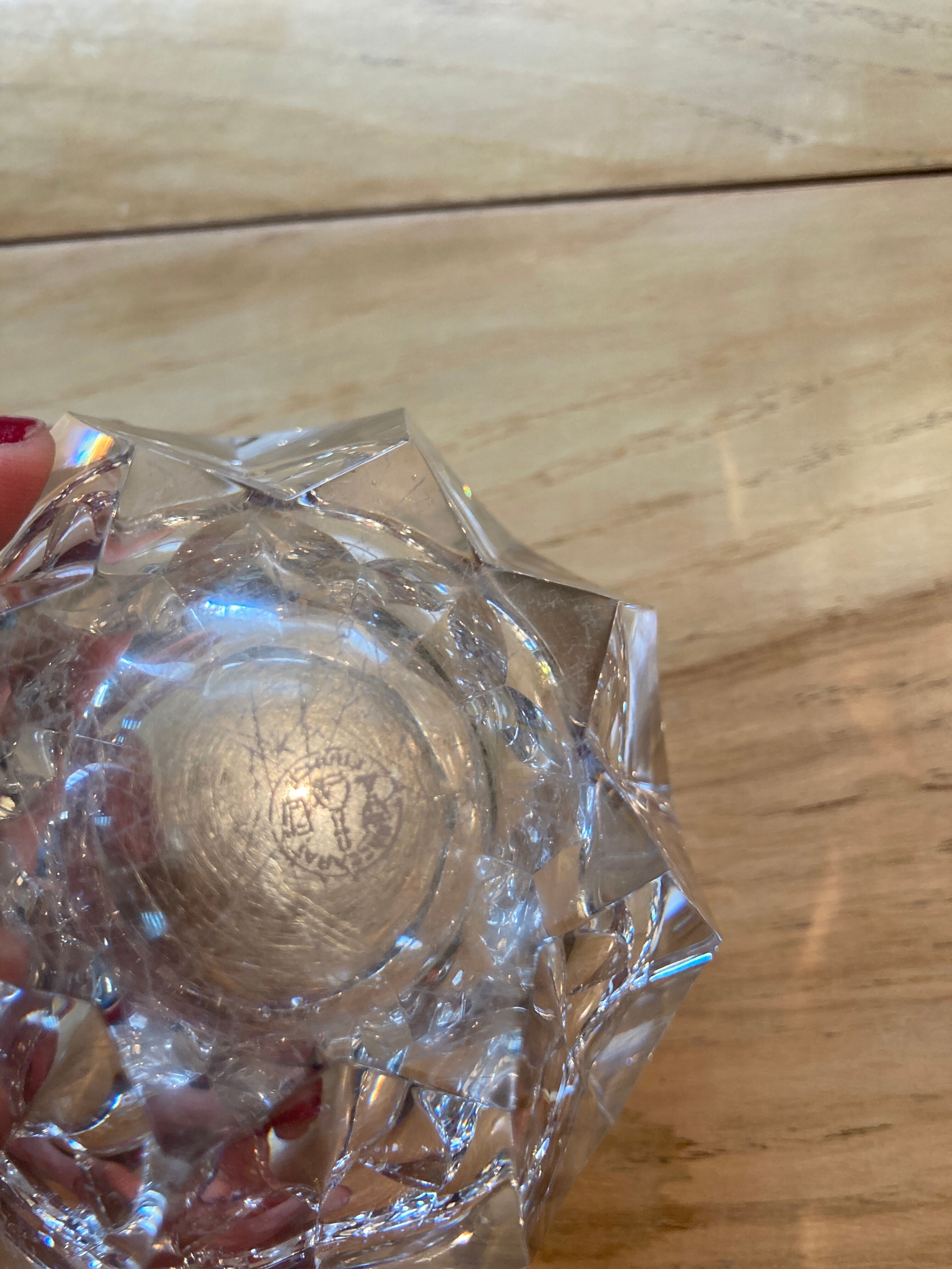 Baccarat crystal ashtray