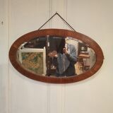 Art Deco oval mirror 75x44cm