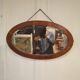 Art Deco oval mirror 75x44cm