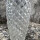Vase vintage transparent glass diamond tips