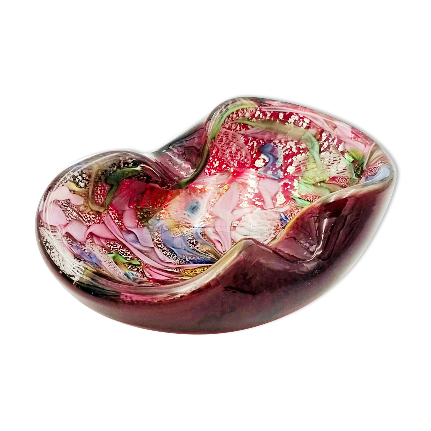 Vintage Murano Glass Bowl by Dino Martens for Aureliano Toso, 1950s
