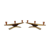 Bougeoirs danois, années 1960, ensemble de 2