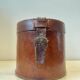 Leather collar box, circa 1900.