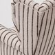 Pair of Striped French Bergère Armchairs, 1970s