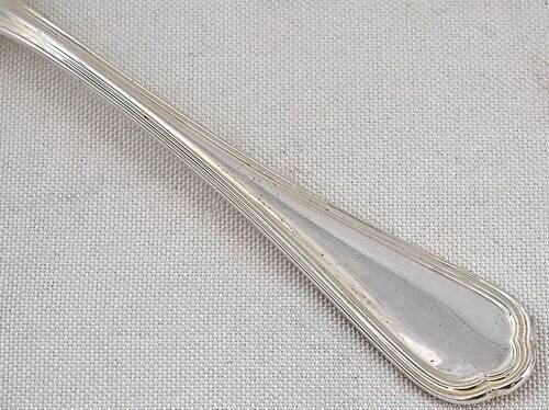 Christofle Spatours 12 table forks, 20.7 cm, silver-plated metal in perfect condition.
