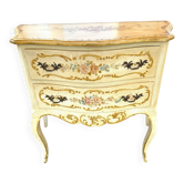 Commode italienne vénitienne rococo  peinte à la main