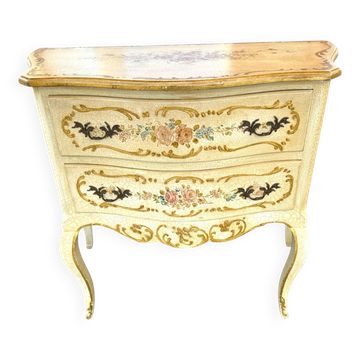 Italian Venetian Rococo commode hand-painted