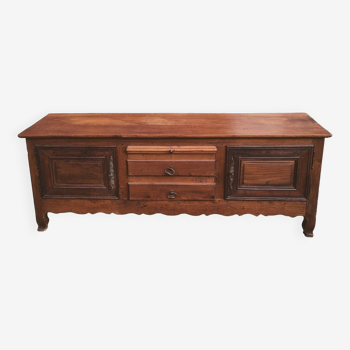 Low old solid oak sideboard