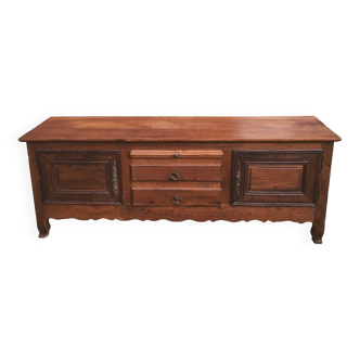 Low old solid oak sideboard