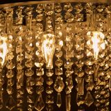 Minimalist glass fringe ceiling light