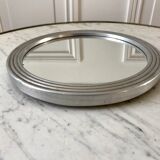 Silver round mirror top 50s
