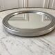 Plateau miroir rond argenté années 50