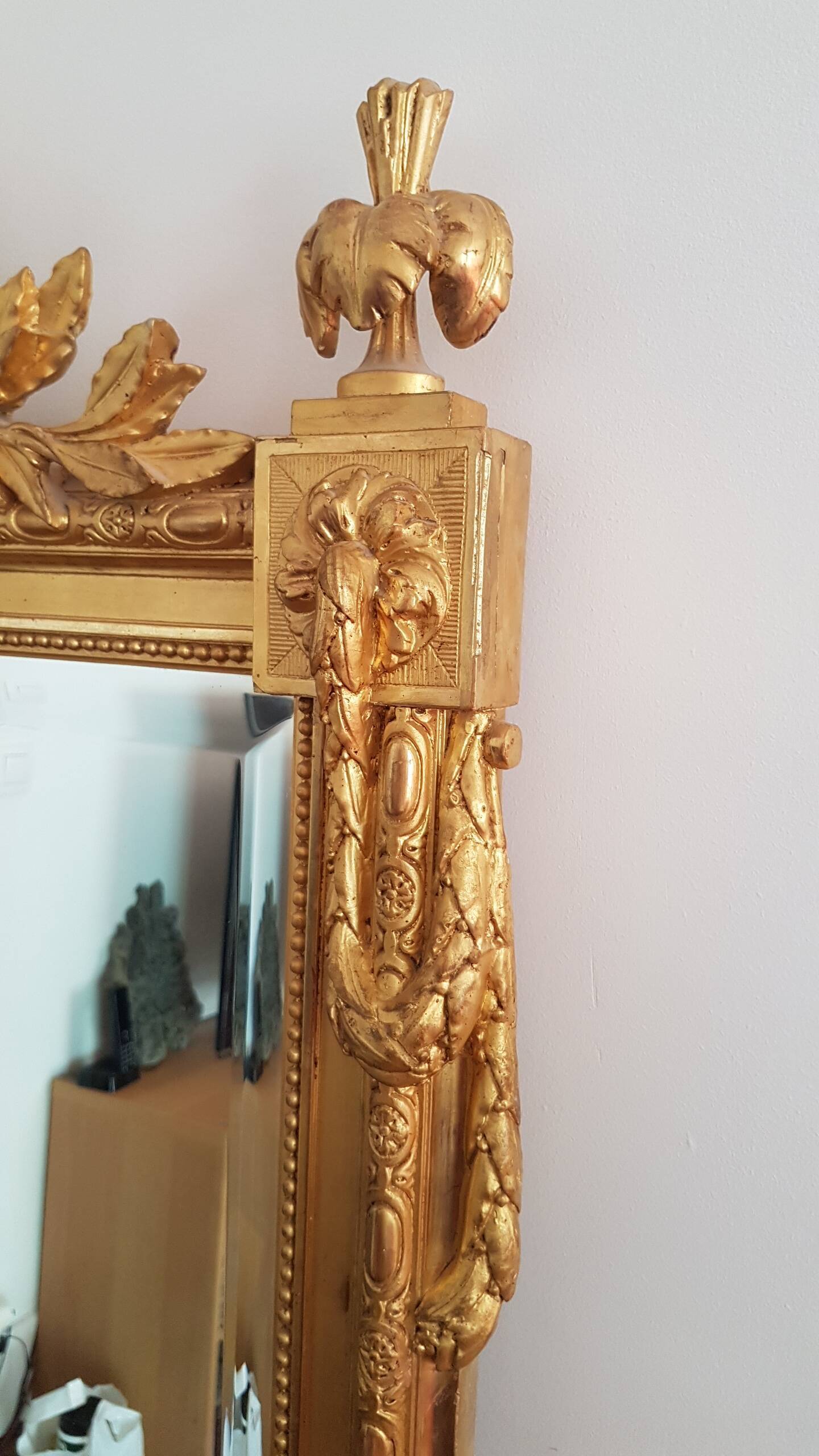 Gilded mirror Louis XVI style 175X93