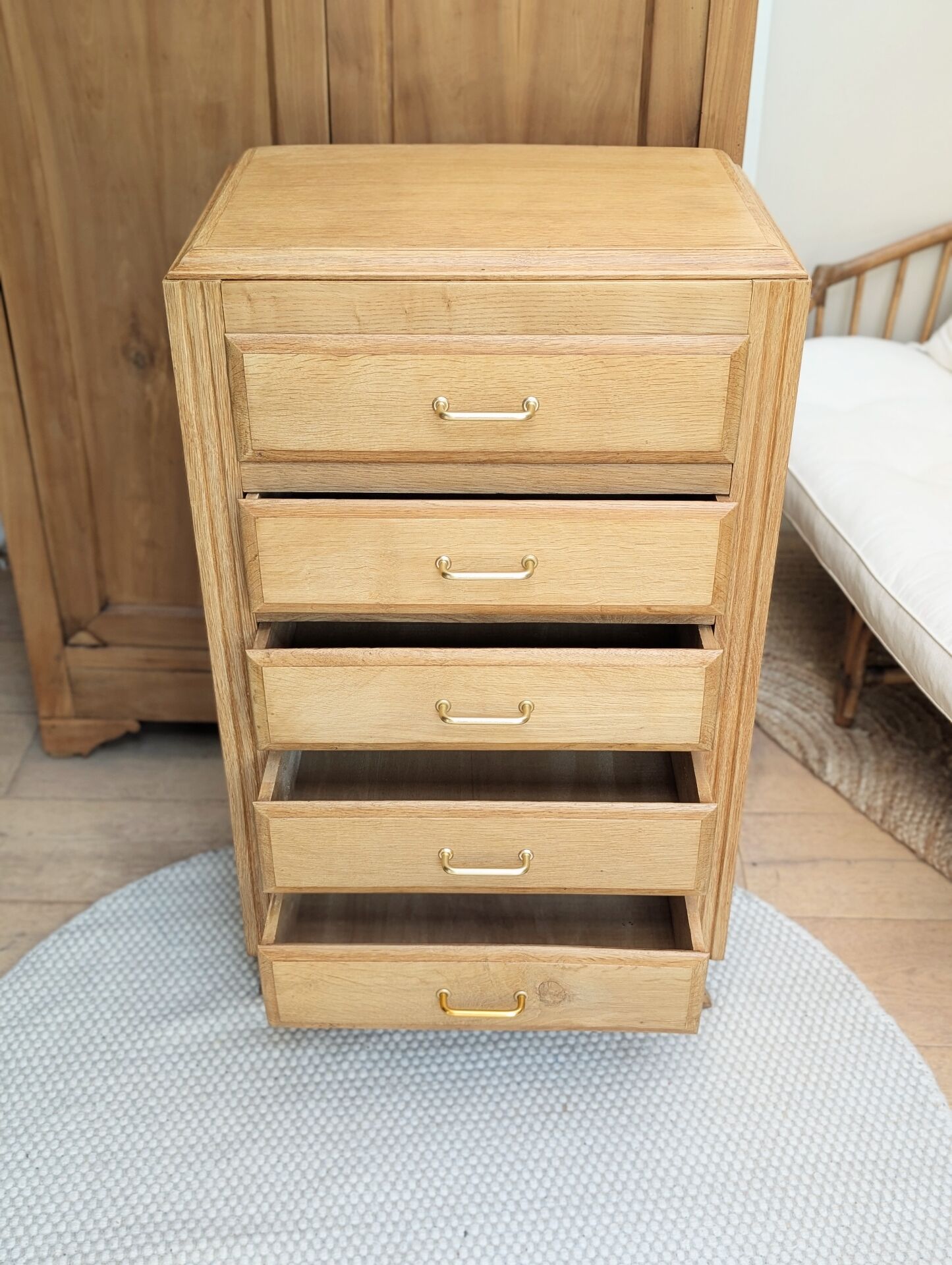 Chiffonnier vintage années 50 60 rénové pieds compas