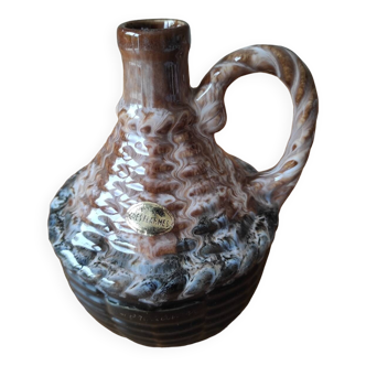 Flamed stoneware pitcher