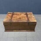 Antique painted Swedish wooden chest