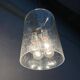 Glass and metal pendant lamp from the German space age by Glashütte Limburg, 1960s.
