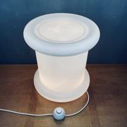 Mid-century floor lamp in white glass, Italy, 1970s.