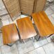 Vintage Scandinavian nesting coffee table in solid teak